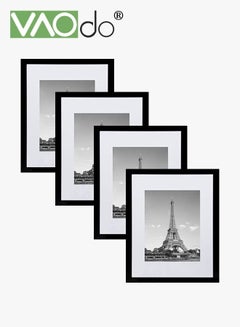 Buy 4PCS Picture Frame Set Suitable For Photos Of 30 * 40CM and Below Black in UAE