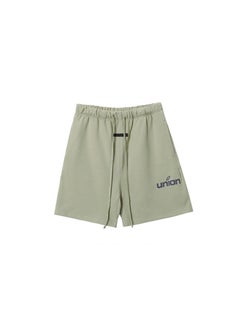 اشتري 2021 Essentials Reflective Print Fleece-Lined Shorts Army Green في الامارات