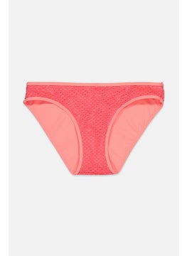 اشتري Women Textured Bikini Bottom, Pink في السعودية