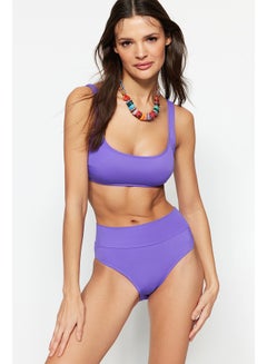Buy Purple Bralet High Waist High Leg Bikini Set TBESS22BT0010 in Egypt