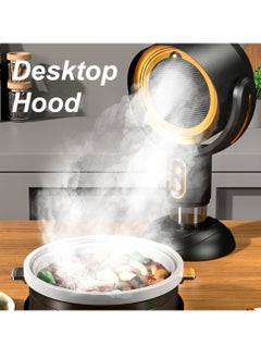 Buy 2-in-1 Range Hood with 2 Filters, USB Exhaust Fan, Desktop Range Hood for Home and Outdoor Y8 Black in Saudi Arabia