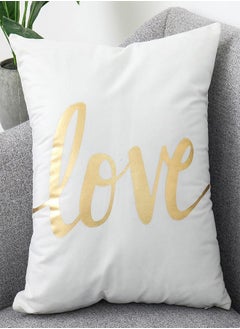 اشتري Cushion Covers Décor Throw Pillow Cover Gold Love Printed Decorative Pillow Cushion Cover for Bedroom Sofa Car Home Décor في الامارات