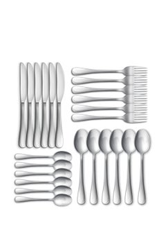 Buy Cutlery Set, Stainless Steel 24 Piece Cutlery Set for 6 People, Servings of 6 in UAE