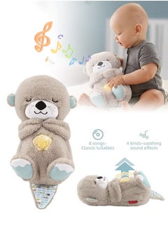 Buy Baby Sound Machine, Infant Soothe Otter For Babies Sleeping, Portable Newborn Plush Toy with Sensory Details Music Lights & Rhythmic Breathing Motion in Saudi Arabia