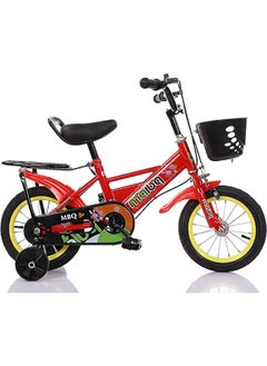 Buy Children'S Bike With Training Wheels, Back Set And Front Basket 12 in Saudi Arabia