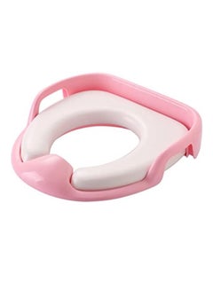 Buy Baby Toilet seat Safe Soft Training seat Potty Sitting Ring with Handles Bathroom Trainer (Pink) in UAE