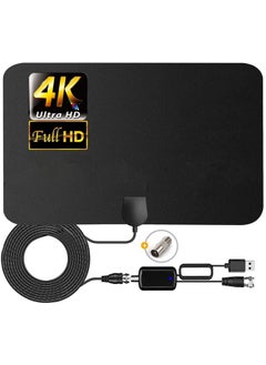 Buy TV Antenna Indoor Long Range 900 Miles, Supports 4K 1080p Smart TV Outdoor 360° Signal Reception with Signal Booster -16ft Coax HDTV Cable in Saudi Arabia