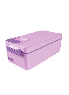 Buy Large Capacity Electric Lunch Box with Stainless Steel Liner Violet in UAE