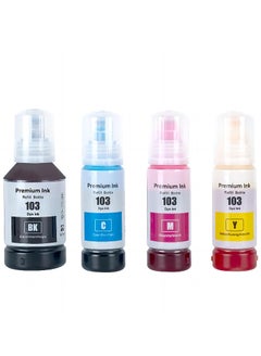 Buy Ink 103 for EcoTank for EPSON Combo Set 4 Pack Black Cyan Magenta Yellow in UAE