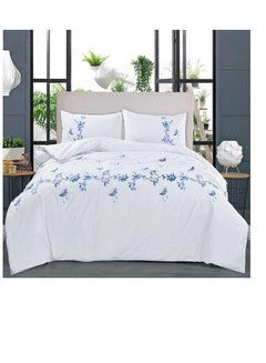 Buy 18 Pieces set King Size Embroidery Warm 
Cotton Comforter Set with Thickened Fiber Filling, Duvet(220*240 cm) fitted bedsheet(200x200*30cm) in UAE