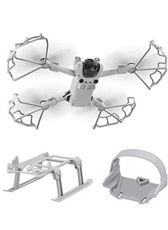 اشتري 3-in-1 Propeller Guard Holder Strap Drone Landing Gear for DJI Mini 3 Pro RC Accessories Protect in Good في الامارات