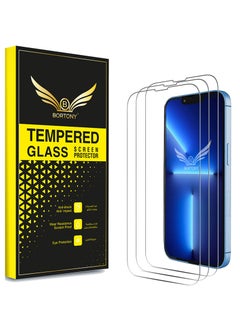 Buy 3-Pack Tempered Glass Screen Protector for Apple iPhone 13 Pro Max 6.7 Inch Clear in UAE