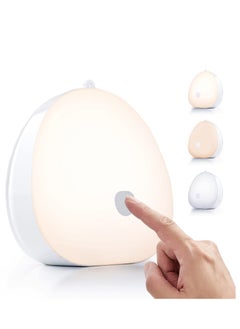 Buy 3-Color Dimmable Night Light Touch Sensor Lamp with Adjustable Brightness and Color USB Rechargeable Portable LED Bedside Table Lamp for Kids Bedroom Nursery Breastfeeding in Saudi Arabia