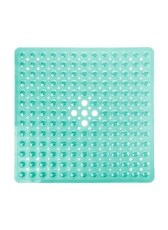 اشتري Shower Mat for Bathtub, 21 x 21 Inches Bath Tub Square Mats, Non-Slip with Drain Holes, Suction Cups, BPA, Latex, Phthalate Free, Machine Washable (Clear Green) في الامارات