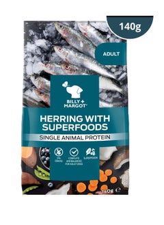 Buy Billy & Margot Adult Herring with Superfoods Pouch 140g in UAE