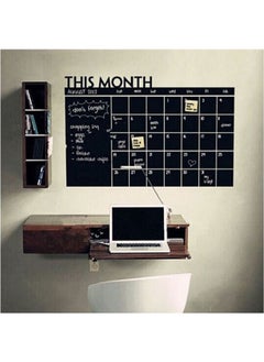 اشتري A Wall Sticker Removable Chalkboard Calendar Wall Decal Month Calendar Memo Board Board Sticker في مصر