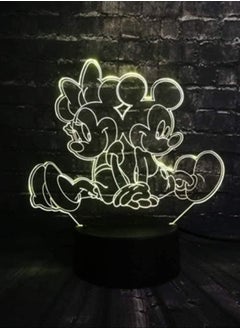 اشتري Multicolor 3D Color Remote Control Night Light 3D LED Lava lamparas LED Infantil Tinker Bell Star USB Base16 Color Change Light Night New Year Decoration Girl Child Gift16 Color Mickey Minnie في الامارات