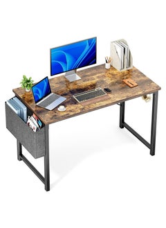 Buy Computer Desk 100cm Home Office Computer Writing Table, Laptop PC Table, Sturdy Home Office Table, Work Writing Desks with Storage Bag and Head phone Hook in Saudi Arabia