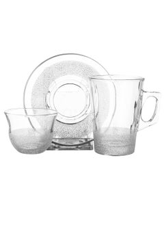 Buy 18 Piece Glass Tea and Coffee Set Iced in Saudi Arabia