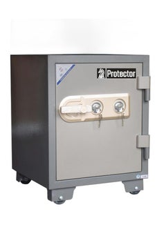 Buy Protector PT60K Fireproof Safe for Home and Office with Adjustable Shelf, Double Lock, Side Lockable Inner Drawer (H60 x W46 x D46 cm, 100 kg) - Made in Vietnam in Saudi Arabia