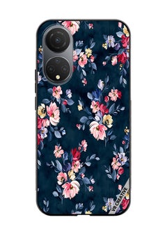 اشتري Protective Case Cover For Honor X7 A Navy Floral Print With Brightly Coloured Pink And Yellow Flowers On It Design Multicolour في الامارات