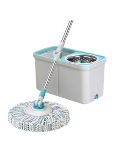 Buy Microfiber Spin Mop and Bucket, Hand-Free Wringing Floor Cleaning Mop with 2 Reusable Microfiber Mop Heads, Wet/Dry Use, Mop and Bucket with Wringer Set for Hardwood, Laminate, Tile, Vinyl in UAE