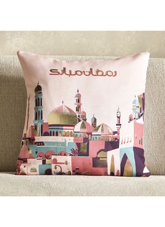 Buy Silky Sheen Urbia Digital Printed Cushion Cover 45 x 45 cm in Saudi Arabia