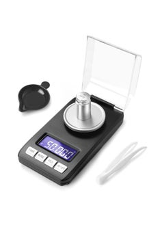 Buy Micro Pocket Scale 50g/0.001g, Multi-functional Precision Scale, Precision Mini Milligram Scale for Powder, Medicine, Jewelry, Gem, Lab, with Weights LCD Display, Powder Scoop in Saudi Arabia