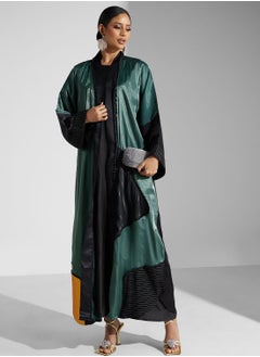 Buy Color Block Detail Abaya With Sheila in Saudi Arabia