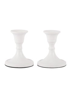 Buy Voidrop Mini Candlestick Holders Set 2 Pcs,Taper Candle Holders, Candle Holders, candle holders for table centerpiece for Wedding, Festival, Party and Festival Decor (White) in UAE