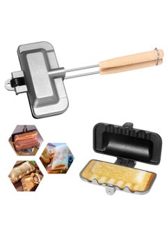 اشتري Hot Sandwich Maker, Hot Dog Toaster, Double-Sided Sandwich Baking Pan, Double Sided Frying Pan, Grilled Cheese Maker Nonstick Sandwich Maker Flip Grill Pan for Breakfast Pancakes, Omelets, Toast في الامارات