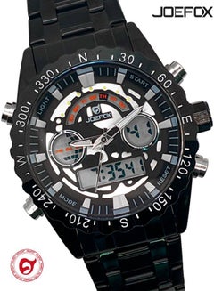 Buy Men's Watch Sports Wristwatch with Quartz Dual Movement Analog Digital Display Watches for Men Black in UAE