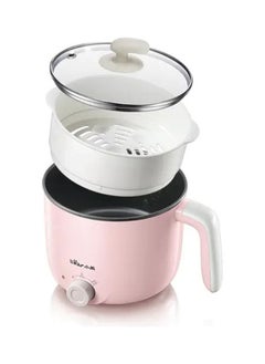 اشتري 1.2L Electric Hot Pot 220V Non-Stick Rapid Noodles Cooker with Steamer Lid في السعودية