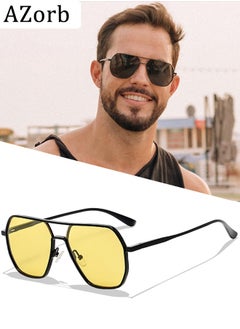 Buy Polarized  Aviator Sunglasses for Men Women Shades Magnesiu Aluminum Alloy Metal Frame Men's Sun Glasses UV400 Protection for Drive Fishing Travel Sunglasses in Saudi Arabia