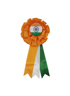 Buy Badge with Ribbon India Flag Design 8 x 14 cm in UAE