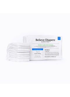 اشتري Baby 100% Bamboo Viscose Baby Diapers Size 2 - Premium, Super-Absorbent, Hypoallergenic for Sensitive Skin, Chemical-Free, Unscented Diaper for Babies 12-18 Lbs - 54 Ct في الامارات