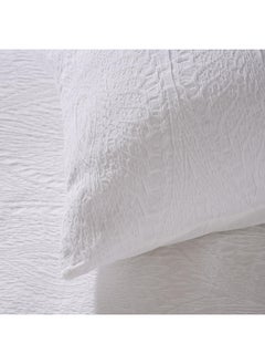 اشتري Ttc Crinkle Paisley Textured 5-Piece Queen Comforter Set 200X240Cm - White في الامارات