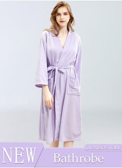 اشتري Women's Robe Lightweight Soft Kimono Robes Loungewear with Long Sleeve Side Pockets Sleepwear Spa Robe Nightwear Nightgown Women Water Bathrobe Bridesmaid Robes Dressing Gown Autumn Robe في الامارات