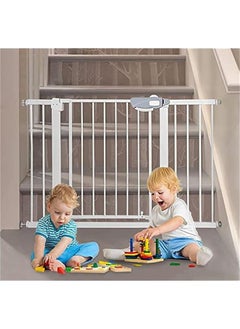 Buy Auto Close Safety Baby Gate, Extra Wide Child Gate with 20 cm Extension Kit Maximum Suitable For 104 cm, Baby Gates for Stairs & Doorways, Easy Install (Safety Railing + 20cm Extension Kit) in UAE