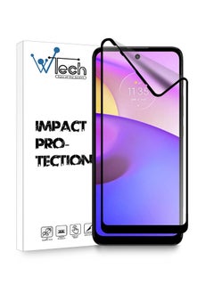 Buy 9D Matte Ceramic Full Coverage Screen Protector For Motorola Moto E40 4G 6.5 Inch Clear/Black in Saudi Arabia