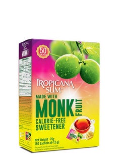 Buy Monk Fruit Calorie Free Sweetener 50 Sachets in UAE