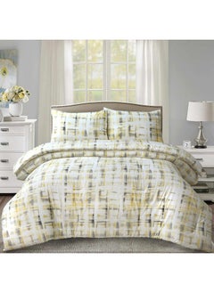 Buy 3 Piece Cosmopolitan  Comforter Set 200X240Cm - Yellow in UAE