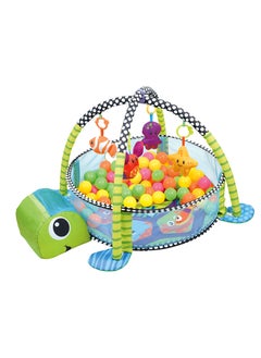 Buy Baby Foldable Activity Gym and Ball Pit Play Mat with 30 Balls Turtle in UAE