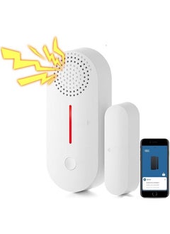 Buy Wifi Door Window detector with light sound alarm Wireless Door Alarm Sensor for Home Security Smart Home Door Sensor Smart Life App Push notification works with Alexa and Google Home in Saudi Arabia