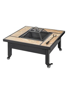 Buy Wood stove for heating, Outdoor wood burning stove, Black, Size81*81*50 in Saudi Arabia