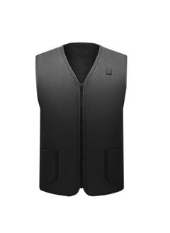 اشتري Unisex Heated Vest USB Charging Winter Smart Electric WaistcoatBlack plus Velvet Black plus Velvet في السعودية