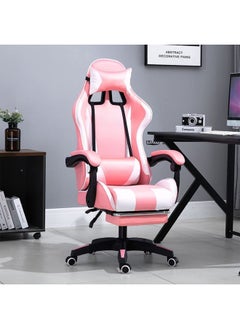 Buy Gaming Chair Office Chair High Back Computer Chair with Footrest and Lumbar Support, Ergonomic Chair with 360° Swivel Task in UAE