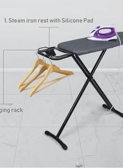 Buy Ironing board and board with black heat resistant cover in Saudi Arabia