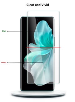 اشتري واقي شاشة من الزجاج المقسى بحواف منحنية ممتازة وغراء كامل للأشعة فوق البنفسجية لهاتف Vivo V30 / V30 Pro 5G 2024 شفاف في الامارات
