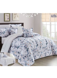 Buy 8-Piece Comforter Set Two-Sided Microfiber Double King Size 240x260 in Saudi Arabia